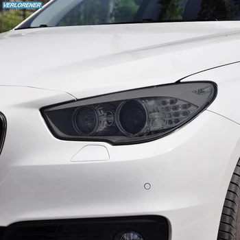 2 шт. Защитная пленка для автомобильных фар с дымчато-черным оттенком, виниловая прозрачная наклейка TPU для BMW 5 серии F07 GT 2010-2017