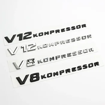 3d ABS Хромированные Буквы Автомобильная Наклейка На Крыло Сбоку Эмблема V12 V8 Компрессор Логотип Для Mercedes CLK SLK CL G S 55 65 AMG Аксессуары
