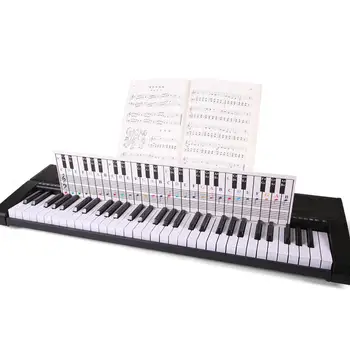 61-клавишная 88-клавишная клавиатура для фортепиано Таблица нот Для упражнений с клавишами для фортепиано Сравнительная таблица карточек для практики аппликатуры