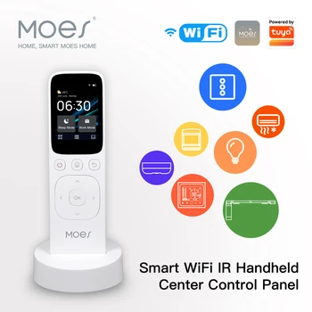 MOES Wifi Tuya Smart Central Control Panel Беспроводной Сенсорный Экран Ручной ИК-Пульт Дистанционного Управления Для Бытовой Техники