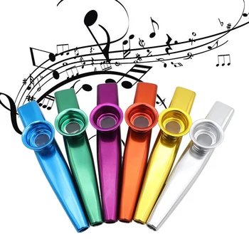 Музыкальный Инструмент Orff Металлическая Флейта Казу Для Отправки 5 Штук Пленки Для Флейты Легкая Портативная Флейта Вибрирующая Пленка Рот Казу