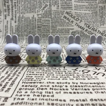 Мультяшные Фигурки Miffys Cute Kawaii Красочная Юбка Miffys Rabbit Кукла Модель Игрушки Украшение Рабочего Стола Коллекции Детских Подарков