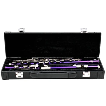 Портативный прочный ящик для хранения флейты, кожаная сумочка, футляр для музыкальных инструментов, футляр для флейты, кожаный футляр для флейты, 16 отверстий, футляр для флейты.