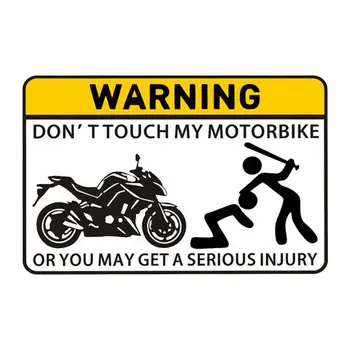 Противоугонный предупреждающий знак, забавные противоугонные наклейки из ПВХ для мотоциклов, украшения для мотоциклов для защиты общественной парковки