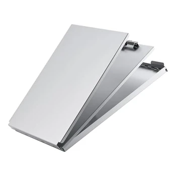Цельнометаллический планшет для хранения из серебристо-алюминиевого сплава с 2 отделениями большой емкости, размером с букву