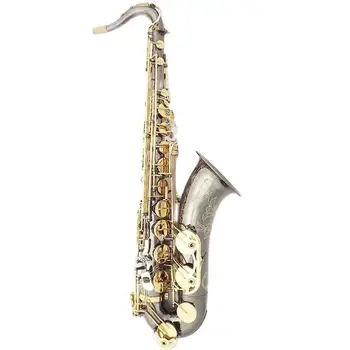 Черный Никель-Золотой Новый Тенор-саксофон T-992 Музыкальные инструменты Bb Tone Трубка Золотой Ключ Саксофон с футляром Мундштук