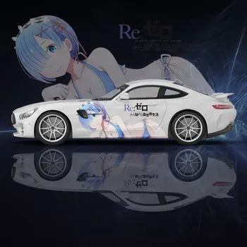 Японское Аниме Re: zero Sexy Girl 2шт Автомобильная Наклейка для Универсальной Большой Автомобильной Наклейки Автомобильная Наклейка для Univers Автомобильные Наклейки Украшения